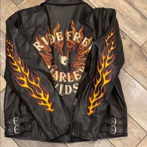 Men’s L leather Harley Davidson jacket